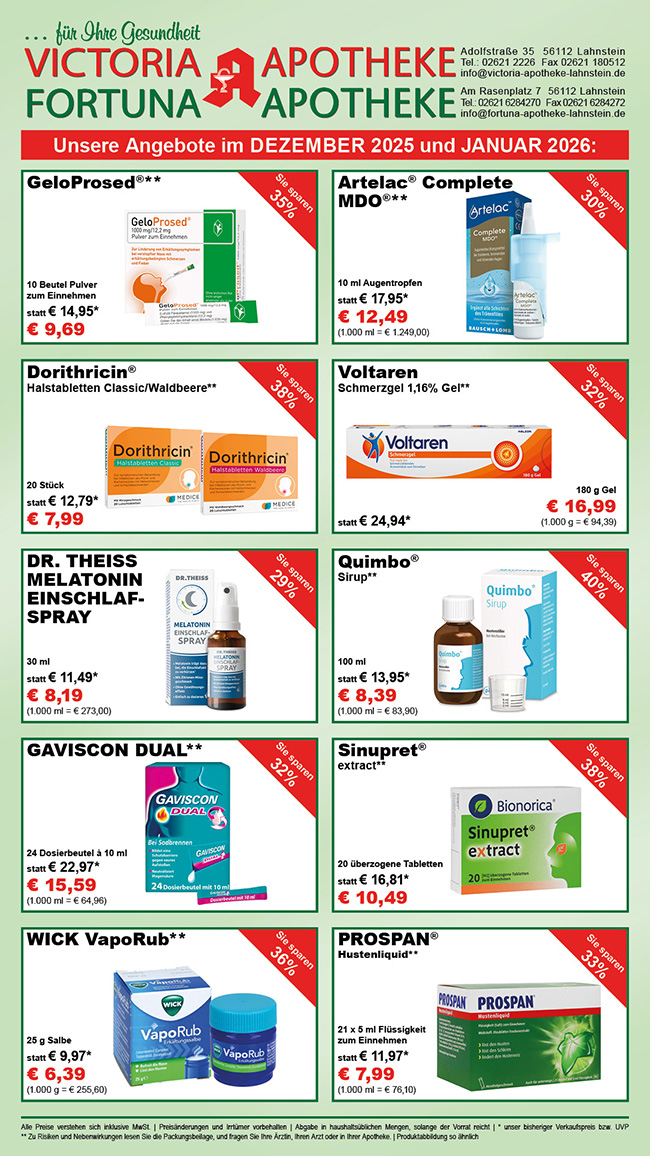 Angebote Dezember 2025 Januar 2026